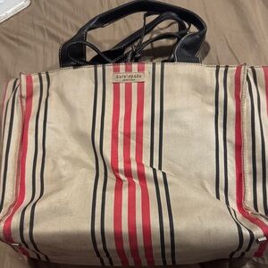 Kate Spade Men's Bag with Red and Black Stripes